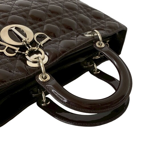 CHRISTIAN DIOR Brown Leather Shoulder Bag - Picture 4 of 10